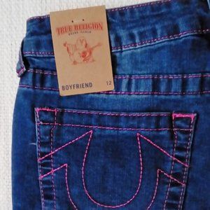 True Religion Coral Short End Denim Shorts 12